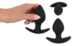 Set de 3 dopuri anale din silicon Black Velvets