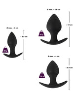 Set de 3 dopuri anale din silicon Black Velvets