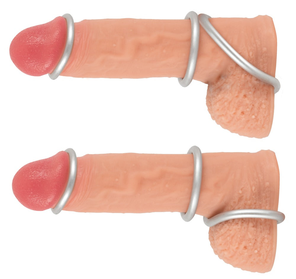 Inele pentru penis din silicon și metal You2Toys, 3 mărimi