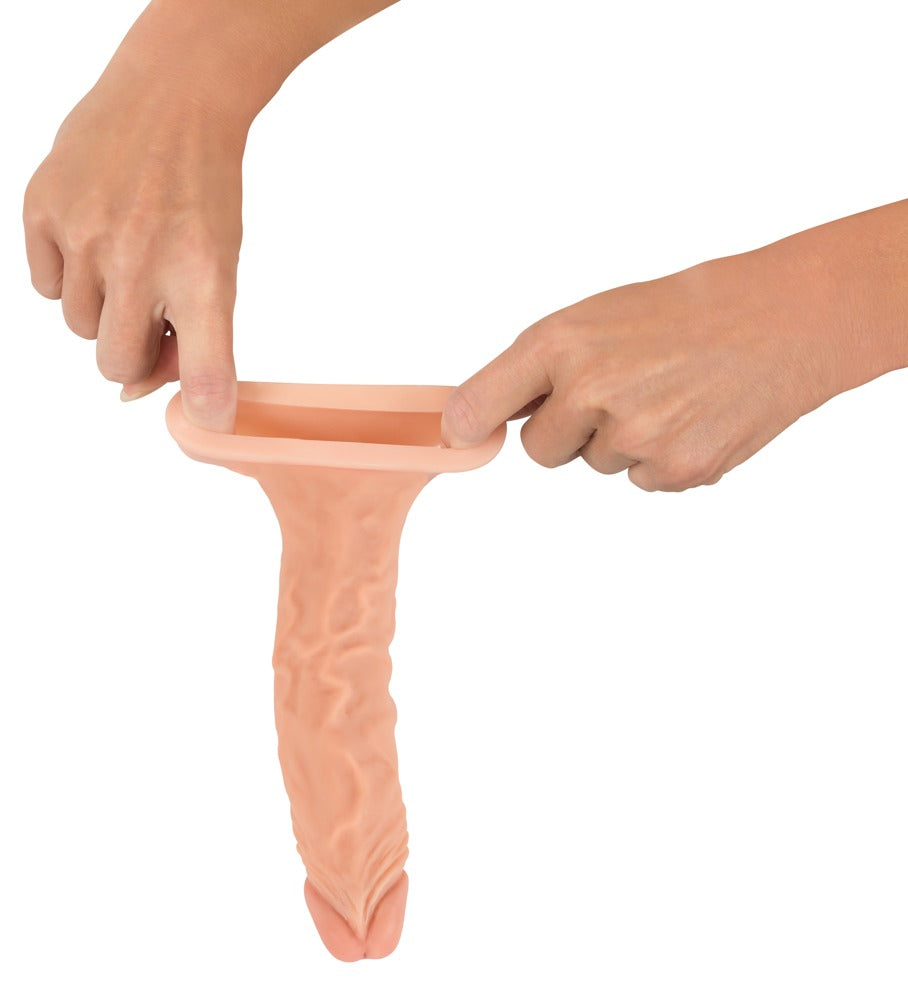 Extensor de penis Nature Skin Sensitive 20 cm cu extensie de 3 cm