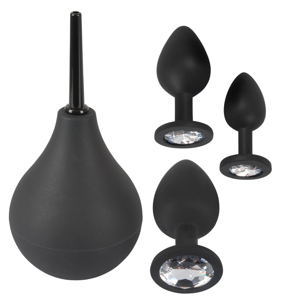 Set de duș anal Black Velvets cu trei dopuri
