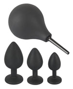 Set de duș anal Black Velvets cu trei dopuri