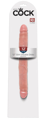 Dildo dublu Slim King Cock din PVC, 30 cm