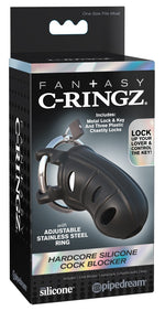 Cușcă pentru penis Fantasy C-Ringz din silicon cu încuietoare 9,5 cm