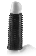 Manșon pentru penis Fantasy X Tensions Nubbing, închis la culoare, 13,9 cm