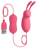 O, Doamne! Mini vibrator drăguț din silicon cu model iepuraș, 8 cm, 20 de moduri