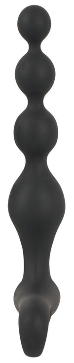 Bile anale vibratoare Black Velvets din silicon, 20 cm, USB