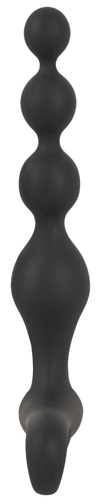 Bile anale vibratoare Black Velvets din silicon, 20 cm, USB