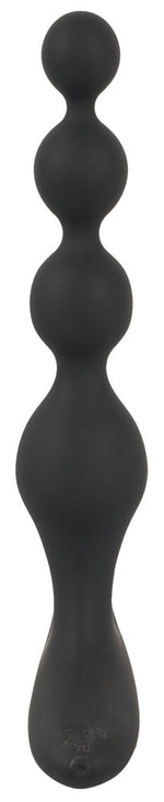 Bile anale vibratoare Black Velvets din silicon, 20 cm, USB