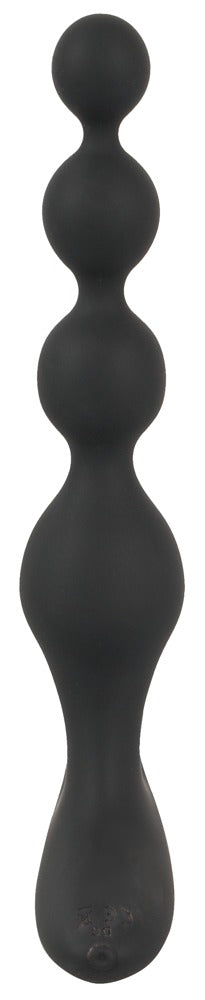 Bile anale vibratoare Black Velvets din silicon, 20 cm, USB