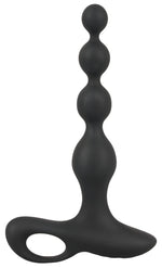Bile anale vibratoare Black Velvets din silicon, 20 cm, USB
