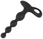 Bile anale vibratoare Black Velvets din silicon, 20 cm, USB