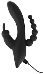 Vibrator triplu USB Sweet Smile Iepuraș 20,8 cm