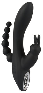 Vibrator triplu USB Sweet Smile Iepuraș 20,8 cm