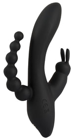 Vibrator triplu USB Sweet Smile Iepuraș 20,8 cm