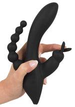 Vibrator triplu USB Sweet Smile Iepuraș 20,8 cm