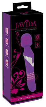 Vibrator Javida cu perlă USB din silicon, 24 cm