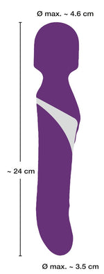 Vibrator Javida cu perlă USB din silicon, 24 cm