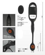 Inel vibrator anal Rebel cu telecomandă USB 33 cm