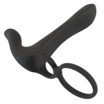 Inel vibrant USB din silicon Black Velvets 14 cm