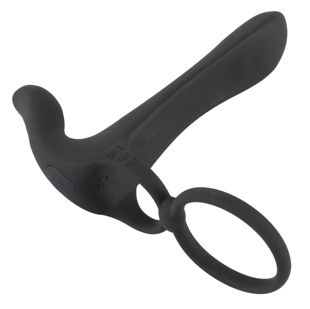 Inel vibrant USB din silicon Black Velvets 14 cm