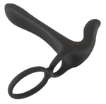 Inel vibrant USB din silicon Black Velvets 14 cm