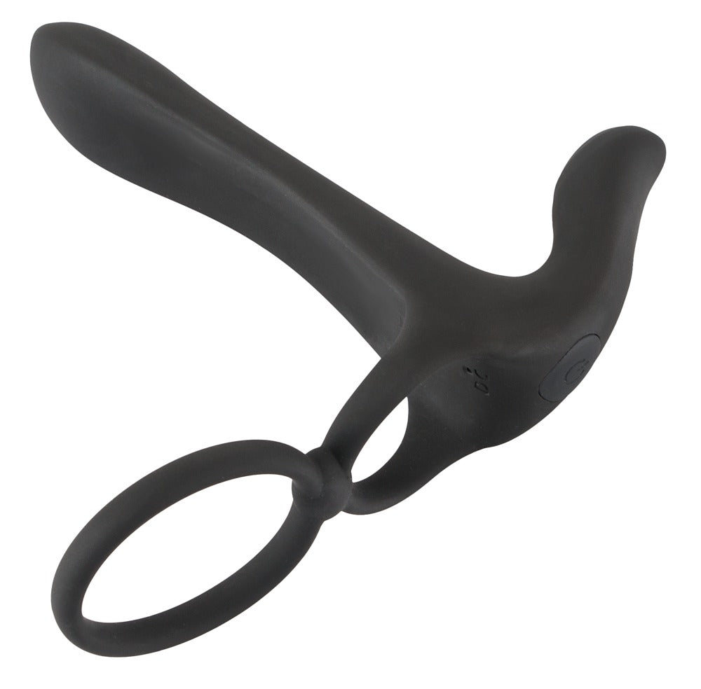 Inel vibrant USB din silicon Black Velvets 14 cm