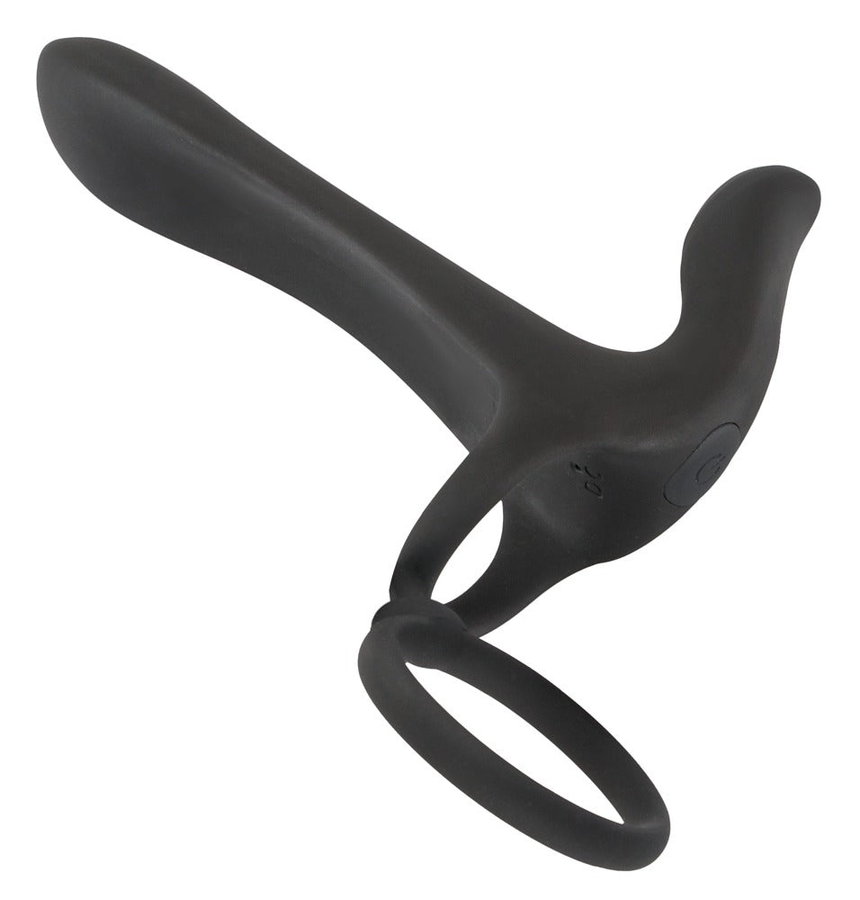Inel vibrant USB din silicon Black Velvets 14 cm