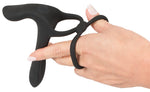 Inel vibrant USB din silicon Black Velvets 14 cm