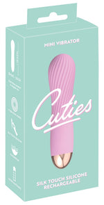 Vibrator Mini Cuties din Silicon Roz cu USB 12,5 cm