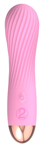Vibrator Mini Cuties din Silicon Roz cu USB 12,5 cm