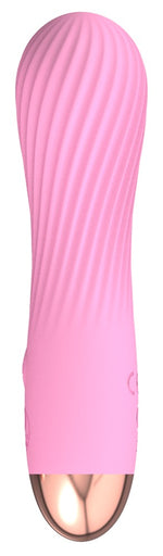 Vibrator Mini Cuties din Silicon Roz cu USB 12,5 cm