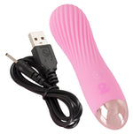 Vibrator Mini Cuties din Silicon Roz cu USB 12,5 cm