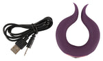 Inel vibrant pentru penis cu motor dublu din silicon USB Couples Choice