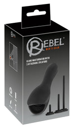 Masturbator Rebel Glans cu vibrații USB 14 cm