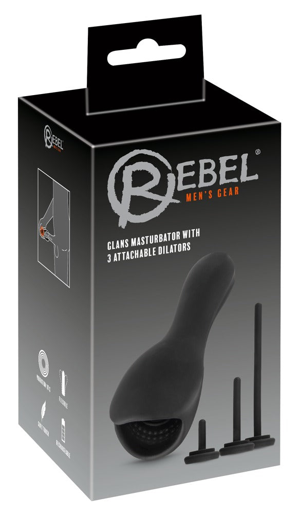 Masturbator Rebel Glans cu vibrații USB 14 cm