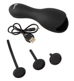 Masturbator Rebel Glans cu vibrații USB 14 cm
