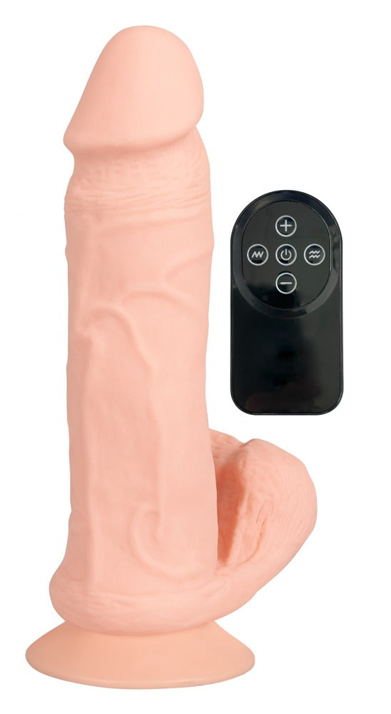 Vibrator flexibil Nature Skin cu telecomandă USB RC 20 cm