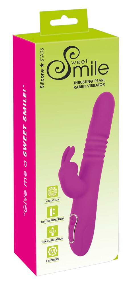 Vibrator USB cu aspect de iepuraș Thrusting Pearl Sweet Smile
