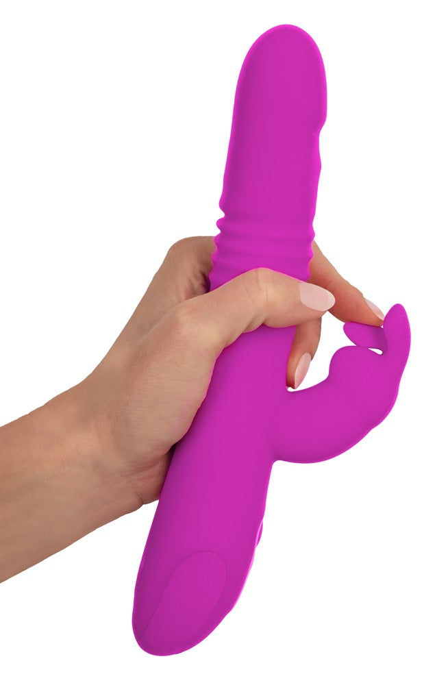 Vibrator USB cu aspect de iepuraș Thrusting Pearl Sweet Smile