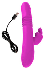 Vibrator USB cu aspect de iepuraș Thrusting Pearl Sweet Smile