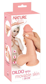 Dildo realist Nature Skin cu piele mobilă 19,9 cm TPE