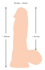 Dildo realist Nature Skin cu piele mobilă 19,9 cm TPE