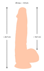 Dildo realist Nature Skin cu piele mobilă 25 cm