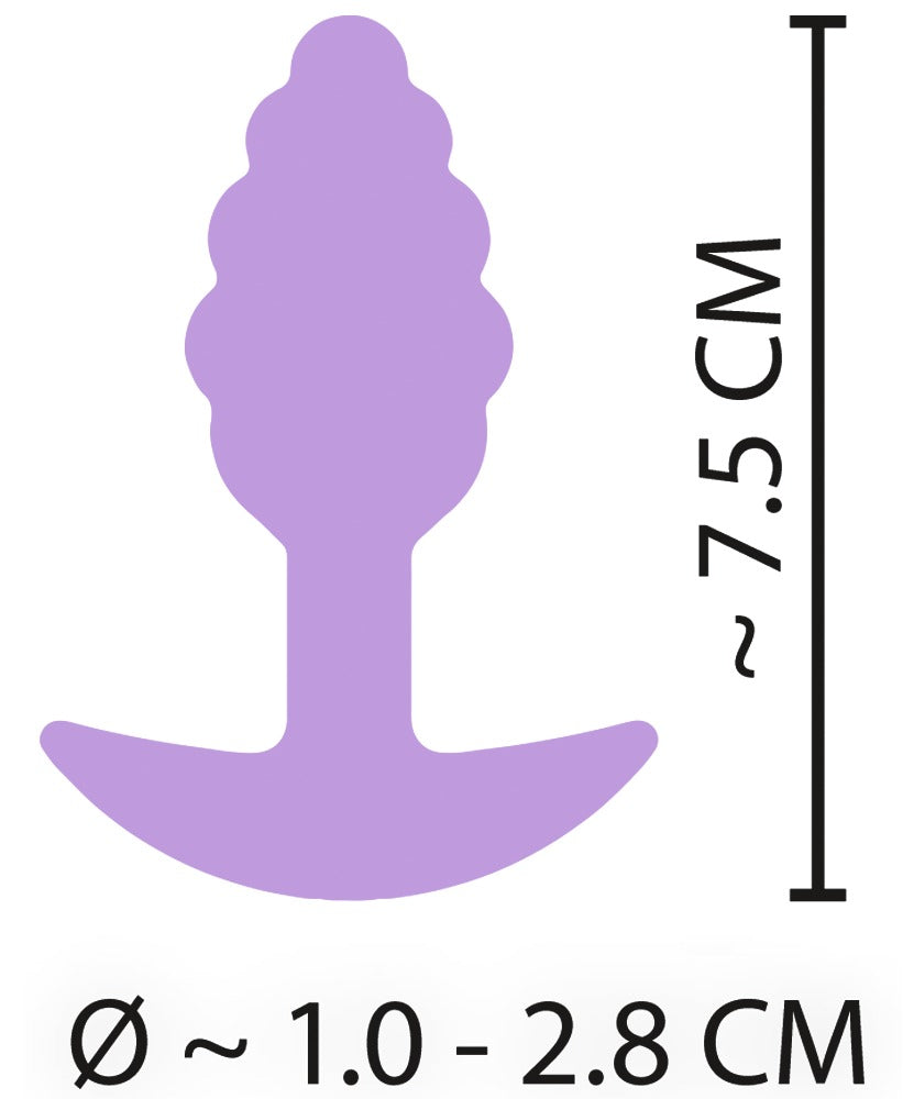 Dop anal mini din silicon violet Cuties 7,5 cm