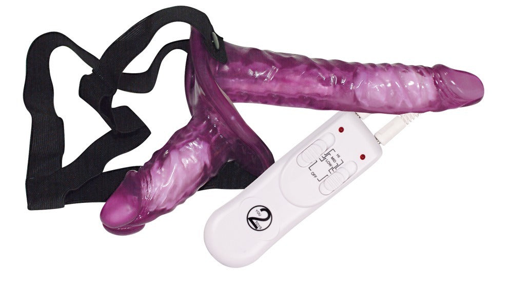 Strap vibrator dublu You2Toys 10 cm 18 cm