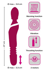 Vibrator Javida Warming Thrust 27cm USB