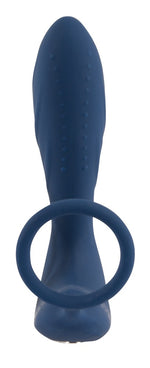 Plug vibrant pentru prostată cu inel pentru penis