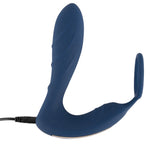 Plug vibrant pentru prostată cu inel pentru penis