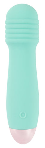 Mini vibrator din silicon Cuties verde USB 12,5 cm